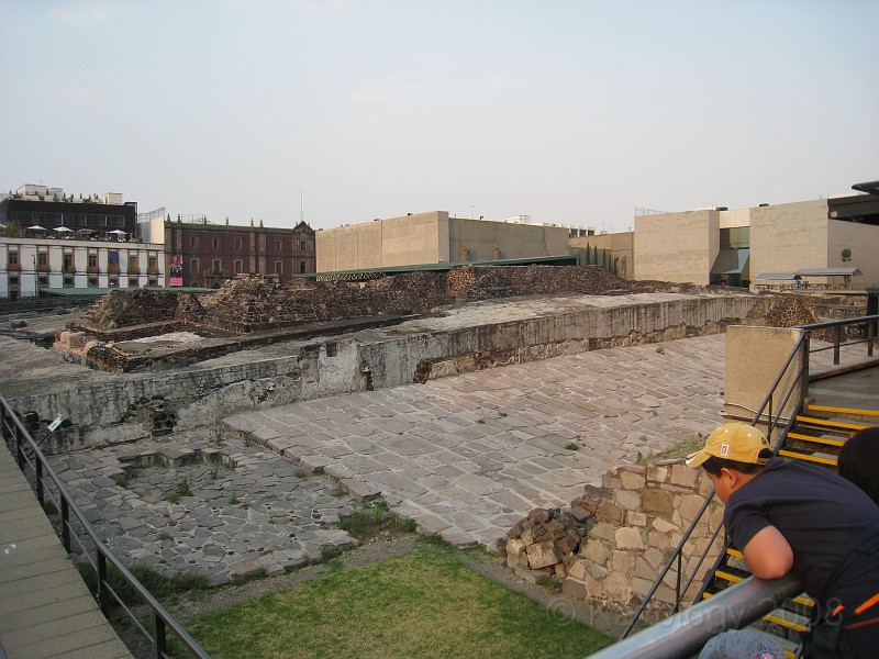 Mexico Pyramids - Mexico City 2009 1455.jpg - A trip to the Teotihuacan area of Mexico to visit the pyramids. A vast complex and a great climb to the top. This was followed by lunch in a cave, then a visit to the historical center of Mexico City. March 2009.